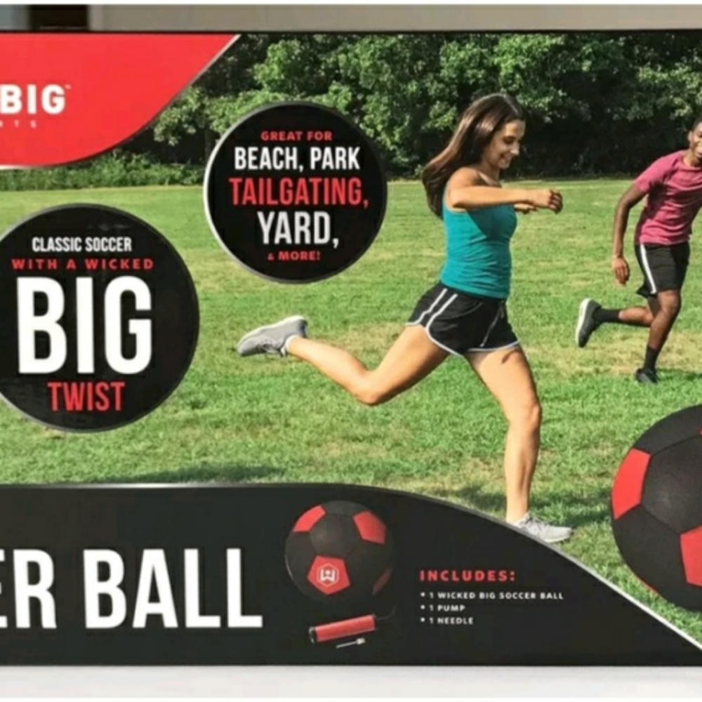 COPY - Wicked Big Sports SOCCER BALL/17" DIAMETER ALL SKILL LEVELS New W/pump